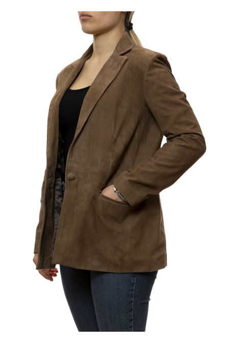 blazer camoscio tortora PK BY PASKAL | 126CAM-TORTORA